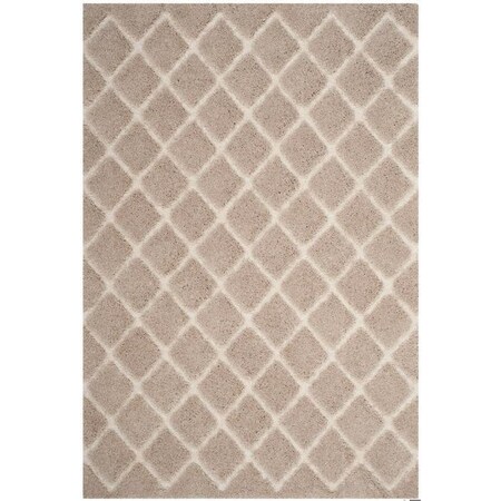 Safavieh 4 x 6 ft. Adriana Shag Power Loomed Rug, Small Rectangle - Beige and Cream ARG780D-4